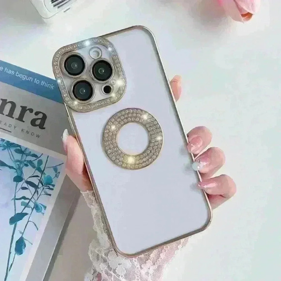 iPhone 14 Pro Diamond Case, Clear Glitter Shiny Shockproof - Picture 1 of 4